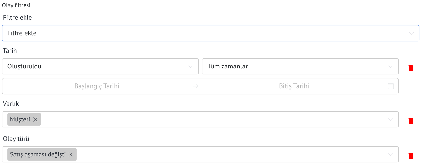 Yükleme filtrelerini yapılandırın