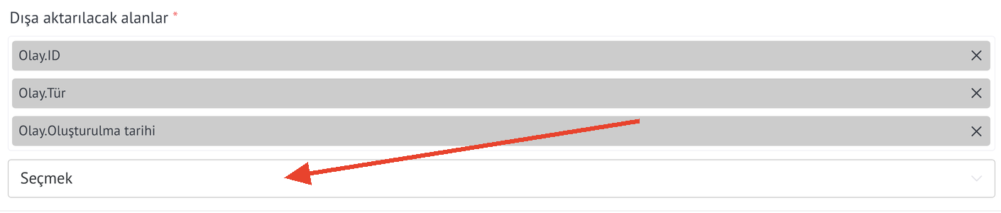 Yükleme alanlarını seçin