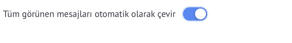 Otomatik mesaj çevirisi